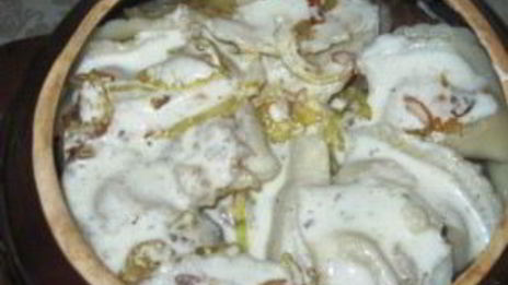 вареники с картошкой в горшочках