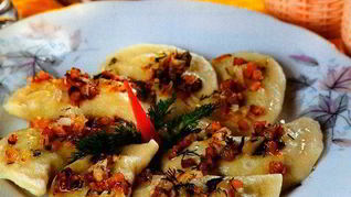 Вареники с салом и картошкой