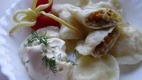 вкусные вареники с гречкой и овощами