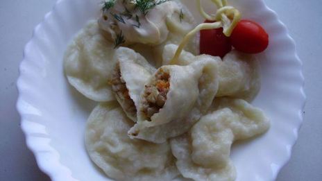 вкусные вареники с гречкой и овощами