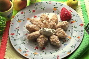 Яблочные вареники без муки