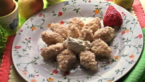 яблочные вареники без муки