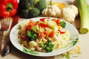 Яичная лапша с креветками