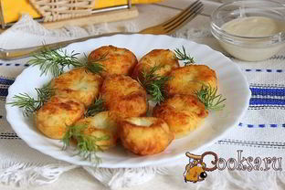 Жареные картофельно-творожные клецки