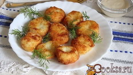 жареные картофельно-творожные клецки
