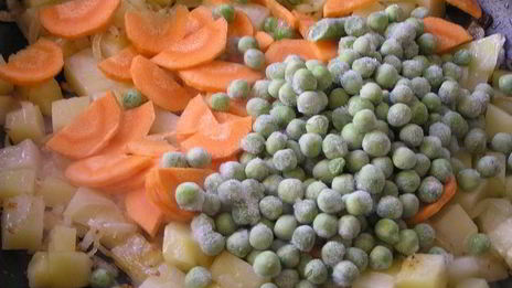 быстрое жаркое из курицы с овощами