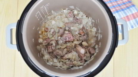 домашнее жаркое на пиве с тыквой в мультиварке