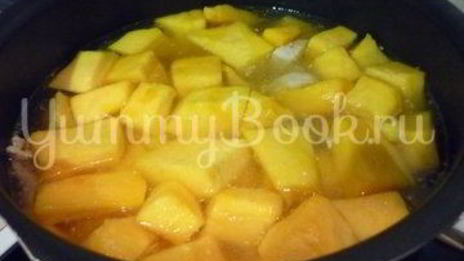 легкое жаркое с тыквой и индейкой