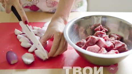 жаркое из говядины с белыми грибами