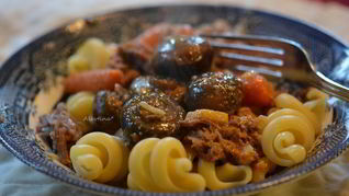 Жаркое из говядины с грибами