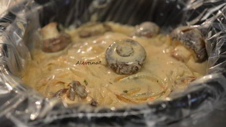 жаркое из говядины с грибами