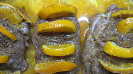 жаркое из индейки с мандаринами