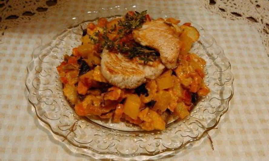 Рецепт жаркое из индейки с пармезаном