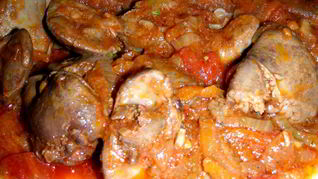 Жаркое из куриной печени