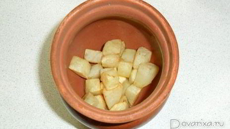 жаркое из курицы с грибами и картофелем в горшочках