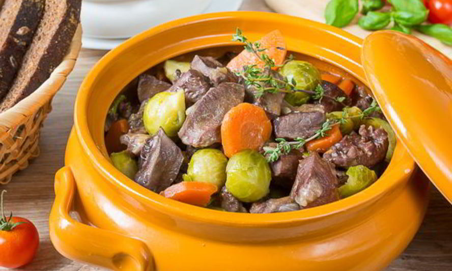 Рецепт жаркое из свиного сердца с брюссельской капустой