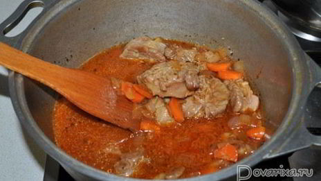 жаркое из телячьих хвостов с картофелем