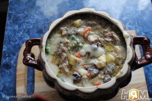 Жаркое под соусом бешамель