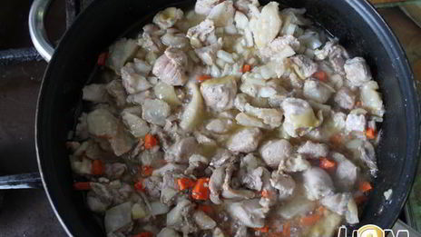 жаркое под соусом бешамель