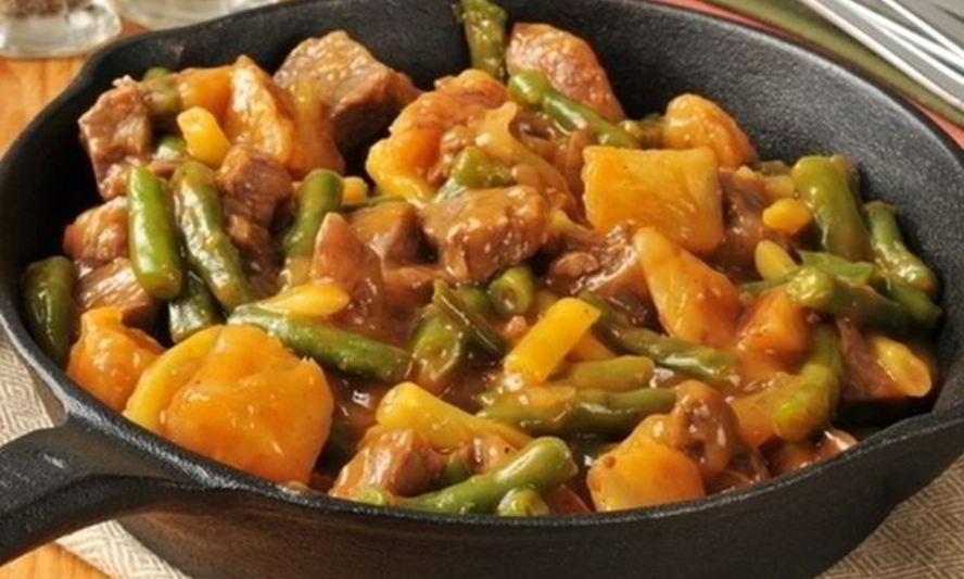 Рецепт жаркое с говядиной и зеленой фасолью