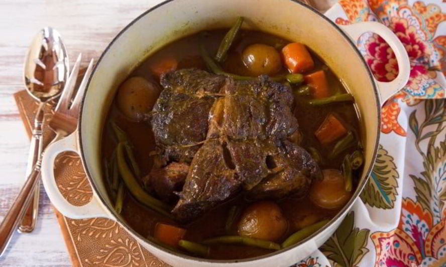 Рецепт жаркое с говядиной, картофелем и фасолью