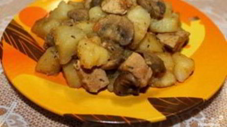 жаркое с шампиньонами