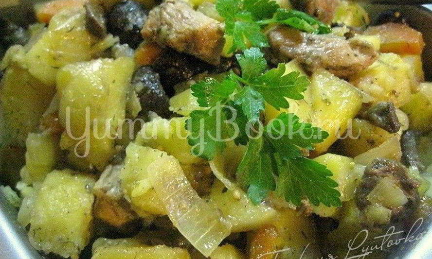 Рецепт жаркое со свининой и грибами