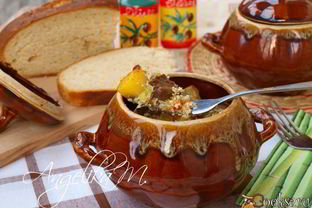 Жаркое в горшочках с мясом