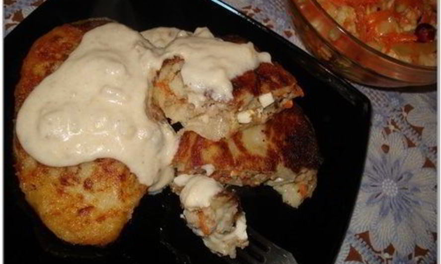 Рецепт картофельные зразы и лепешки с одной начинкой