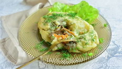 картофельные зразы с грибами в духовке