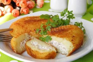 Картофельные зразы с куриным фаршем