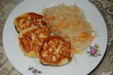 Картофельные зразы с квашеной капустой