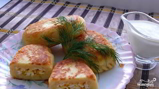 Картофельные зразы с яйцом