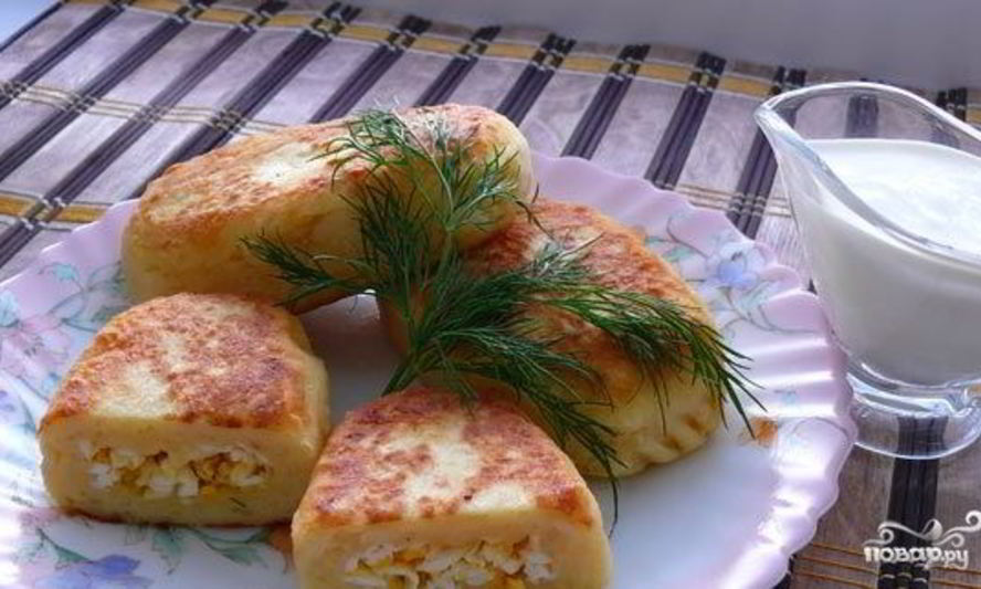 Рецепт картофельные зразы с яйцом