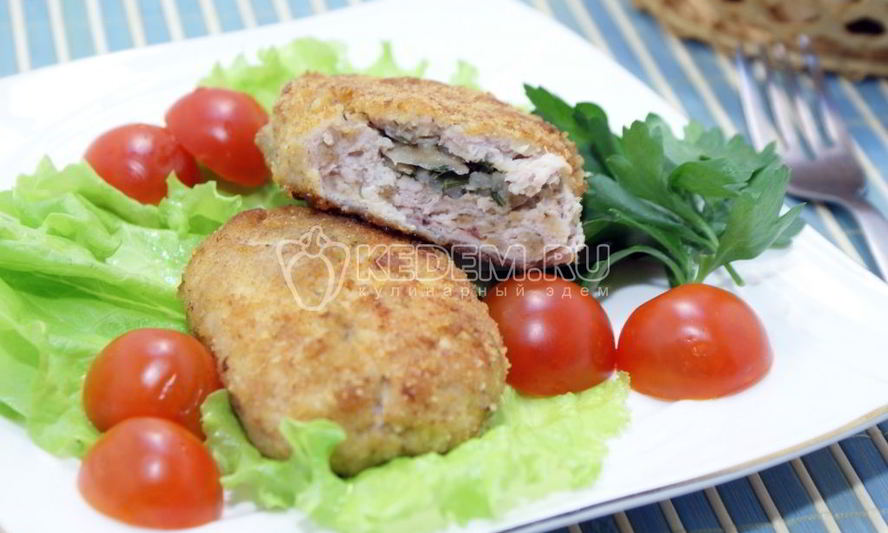 Рецепт куриные зразы с грибами удачные