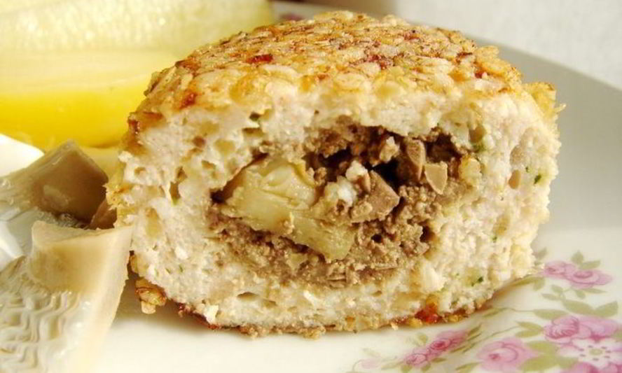 Рецепт куриные зразы с печенью и солеными груздями