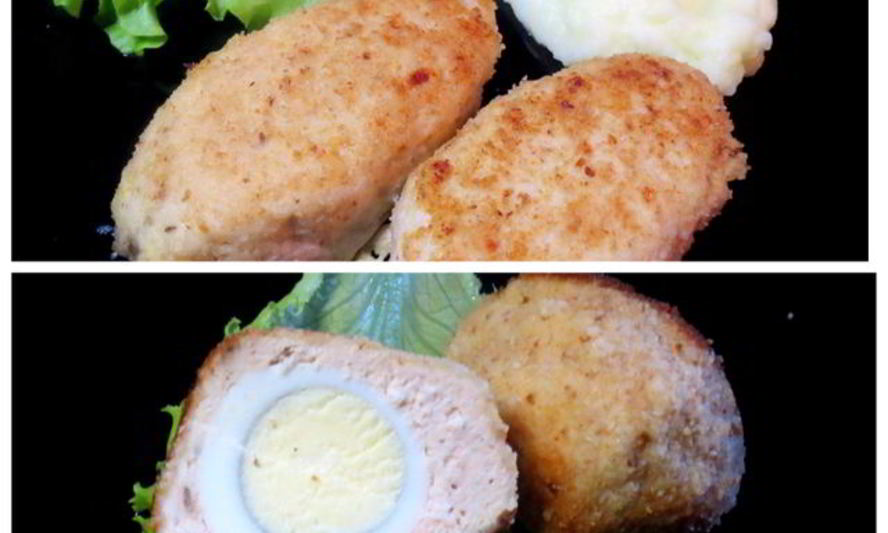 Рецепт куриные зразы с яйцом и луком и шотландское яйцо