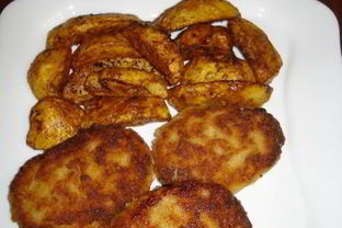 Острые зразы с грибами и сыром