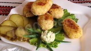 Постные картофельные зразы с грибами