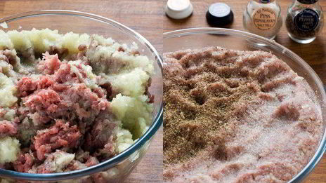 рисово-мясные зразы с чечевичным гарниром