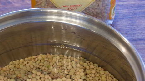 рисово-мясные зразы с чечевичным гарниром