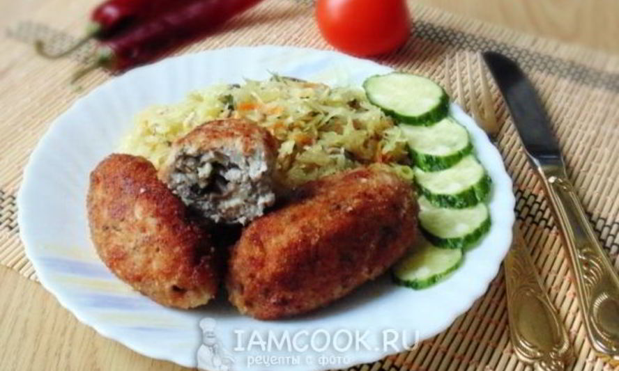 Рецепт рыбные зразы с грибами и сыром