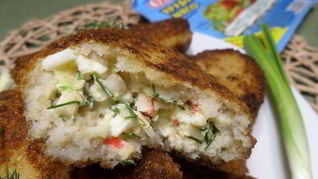 Рыбные зразы с крабовым мясом