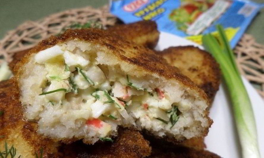 Рецепт рыбные зразы с крабовым мясом