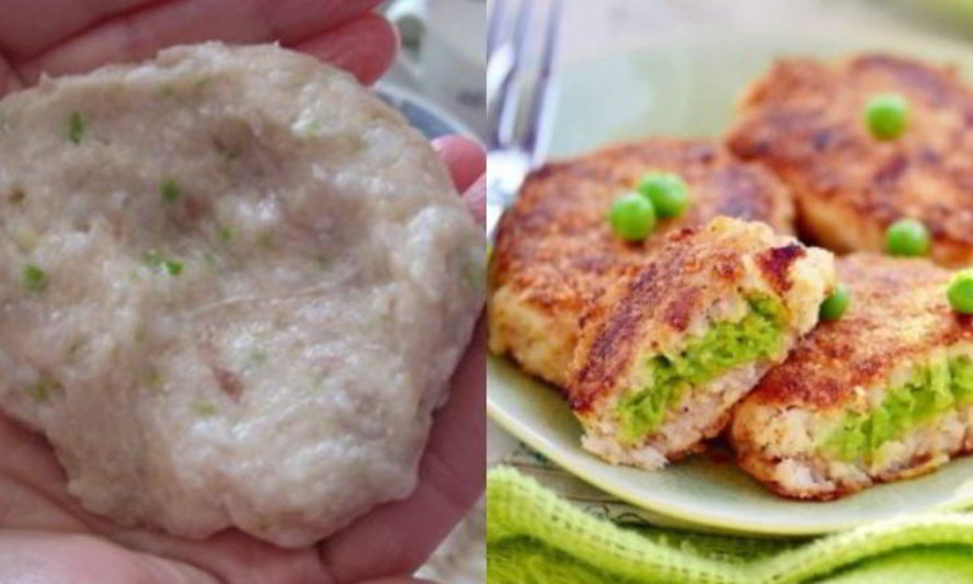 Рецепт рыбные зразы с зеленым горошком