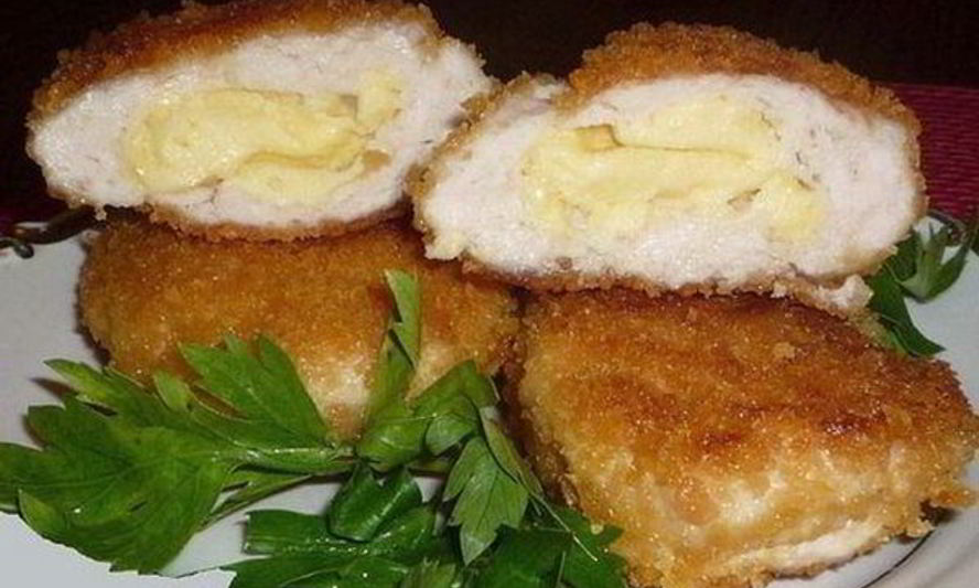 Рецепт зразы из куриного филе с сыром
