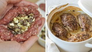 Зразы из мяса с грибами