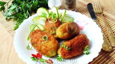 зразы из рыбы с зеленым горошком