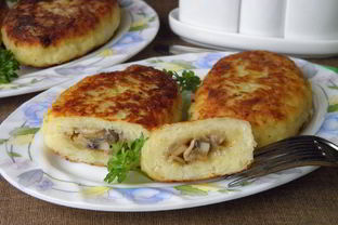 Зразы картофельные с грибами