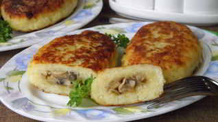 Зразы картофельные с грибами